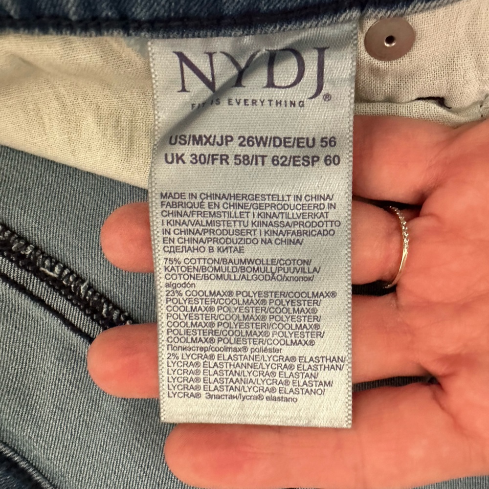 NWT NYDJ Ami Skinny Jeans In Plus Size - Cool Embrace Denim - Exposed Button Fly - Picture 10 of 10